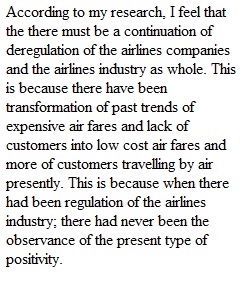 2.3 - Discussion Deregulation of the Airline Industry